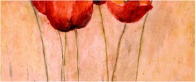 Kép - piros tulipán (120x50 cm)