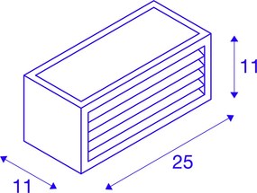 SLV 1002035 BOKSZ Modern Kültéri Fali Lámpa Antracit LED IP54
