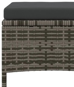 2 személyes szürke polyrattan kerti kanapé asztallal/székkel