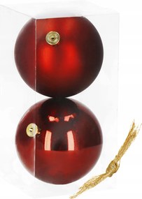 Karácsonyfa Bomba 2 db-os Szett Bordó Medál 16cm