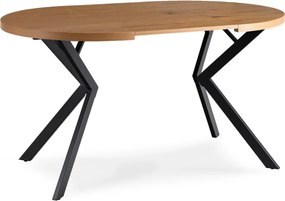 Bővíthető Étkezőasztal Arany/Fekete Színben. DORIAN 80-160 cm