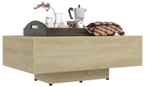 Sonoma tölgy színű szerelt fa dohányzóasztal 80 x 55 x 31 cm