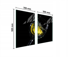 Üveg Konyhai Védőlap 65x52 Bor