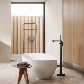 AREZZO design CUBEFIELD szabadonálló kádcsaptelep, fekete