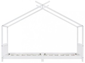 fehér tömör fenyőfa gyerekágy-keret 90 x 200 cm
