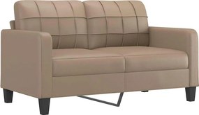 vidaXL 2 személyes cappuccino színű műbőr kanapé 140 cm