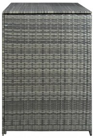 antracit polyrattan dupla tároló gurulós kukához 148x77x111 cm