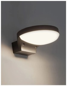 Nova Luce kültéri fali lámpa, sötétszürke, 3000K melegfehér, max. 17W, 1050 lm, 9936101