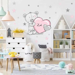 INSPIO Falmatrica - Púder rózsaszín maci csillagokkal
