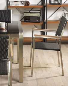 Szék szett 6db Grosso (fekete) (rattan). 1011518