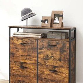 FIRA cipős szekrény barna/fekete