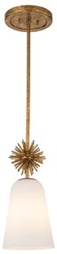 Quoizel STARING-MP-DG-OPAL-Csillár rúdon STARING 1xE27/40W/230V átm. 18,4 cm arany/fehér