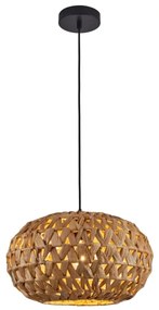 Csillár zsinóron HOSHI 1xE27/20W/230V átm. 38 cm kender