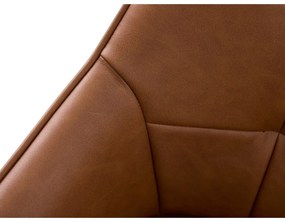 Barna kárpitozott karfás étkezőfotel szett 2 db-os Nolan Square – Unique Furniture