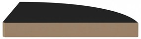 323920 Floating Corner Shelves 2 pcs Black 35x35x3,8 cm MDF