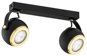 Argon 7039 - Spotlámpa KOS PLUS 2xGU10/5W/230V fekete/arany