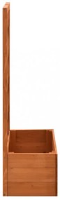 narancssárga tömör fenyőfa rácsos kerti ültetőláda 50x25x90 cm