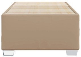 cappuccino színű műbőr ágykeret 80 x 200 cm