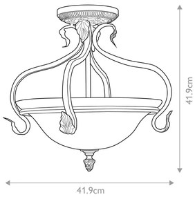 Feiss FE-SONOMAVALLEY-SF - Felületre szerelhető csillár  SONOMA VALLEY 3xE27/60W/230V