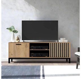 TV asztal/szekrény Lamello RTV1 (craft tölgy + fekete). 1092416