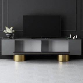 TV szekrény Bohem - Anthracite, Gold