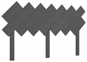 szürke tömör fenyőfa ágyfejtámla 151,5x3x81 cm
