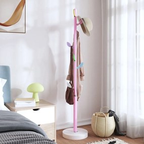 rózsaszínű porszórt vas ruhafogas 172 cm