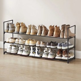 3 szintes fém cipőtartó, 116 x 30 x 55 cm