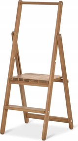 Tömör akácfából készült lépcsőlétra kétfokozatú összecsukható dekoratív