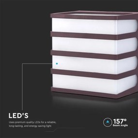 LED Kültéri fali lámpa LED/8W/230V IP65 4000K barna