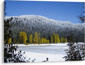 Kép - havas hegyek télen (70x50 cm)