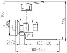 RAV Slezák CO151.5 - COLORADO kádcsaptelep, fényes króm