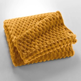 Okkersárga mikroflanel takaró 125x150 cm Mini Frosty – douceur d'intérieur