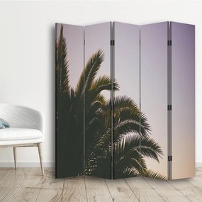 Gario Paraván Pálmafa lila háttérrel Méret: 180 x 170 cm, Kivitelezés: Klasszikus paraván