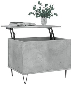 Betonszürke szerelt fa dohányzóasztal 60 x 44,5 x 45 cm