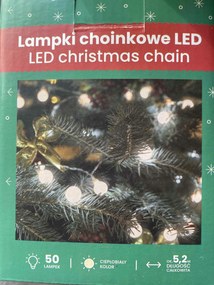 Karácsonyfa lámpák klasszikus akkumulátoros vezeték nélküli 50 lámpa 5,2m