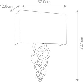 Elstead Lighting Rosa ROSA-LARGE-AB Fali lámpa 2x60W/E27