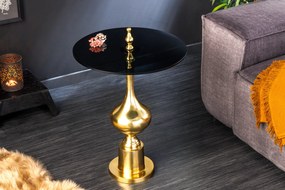 DANSEN különleges üveg lerakóasztal - 65cm - arany