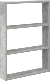 vidaXL betonszürke szerelt fa fali polc 43 x 9 x 60 cm