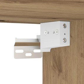 Éjjeli Asztal LED Fali Szereléssel Kézműves Tölgy 50x39x41 cm