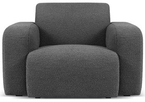Sötétszürke buklé fotel Molino – Micadoni Home