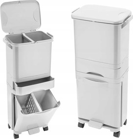 Szelektív hulladékgyűjtő kosár Háztartási szemetes vödör a konyha kerekek