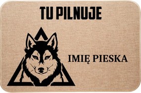 Lenvászon Lábtörlő A Bejáratról Husky Tökéletes Ajándék