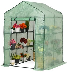Mini kerti üvegház 1,4 x 1,4 x 2 Garden Point zöld