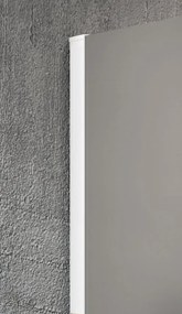 Erga Paris, Beépíthető zuhanyfal 110x200 cm, 8 mm-es matt üveg, fehér profil, ERG-V02-PARIS-110x200-FR-WH