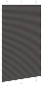 pliszírozott redőny fekete 115x200 cm szövetszélesség 114,4 cm