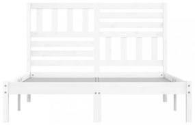 fehér tömör fenyőfa ágy matrac nélkül 120 x 190 cm