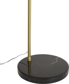 Design íves állólámpa arany színben, LED-del, 3 fokozatban dimmelhető - Anello