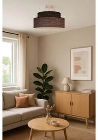 Felületre szerelhető csillár  GRACE 1xE27/60W/230V átm. 40 cm barna/bézs