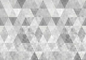 Flizelin fotótapéta Geometrikus rombuszok és háromszögek szürke 350x250 +ragasztó